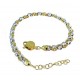 BR3156BG Intertwined Ball Chain Bracelet