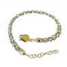 BR3156BG Intertwined Ball Chain Bracelet