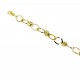 chain bracelet with shiny and knurled oval links BR935G