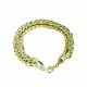 chain bracelet woven with shiny and worked links wide BR950G