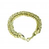 bracciale a catena intrecciato con maglie lucide e lavorate largo BR950G