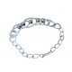 bracciale catena a scalare con maglie lucide lavorate BR951B