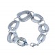 bracciale catena a scalare con maglie lucide lavorate BR952B