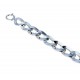 Bracciale a catena scotolato con maglie lucide e lavorate BR967B