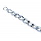 Rolled chain bracelet with shiny and worked links BR967B