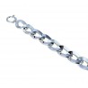 Bracciale a catena scotolato con maglie lucide e lavorate BR967B