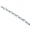 Chain bracelet with shiny and worked links BR965B