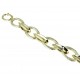 bracciale a catena scotolato con maglie ovali lucide e godronate BR970G