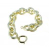 Chain bracelet with knurled finish BR971G