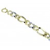 boxed chain bracelet with shiny and worked oval and round twisted links along BR973BC