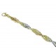 Chain bracelet with shiny and twisted knurled links BR976BGR