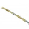 Chain bracelet with shiny and twisted knurled links BR976BGR