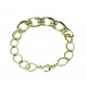 Bracciale catena a scalare con maglie ovali lucide e lavorate BR984G