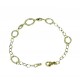 Chain bracelet with round links and worked oval spheres BR997G