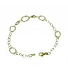 Chain bracelet with round links and worked oval spheres BR997G