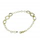 Gradient chain bracelet with flower and oval links BR994G