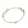 Gradient chain bracelet with flower and oval links BR994G