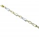 Chain bracelet with shiny and worked twisted oval links BR990BC