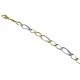 Chain bracelet with shiny and worked twisted oval links BR991BC