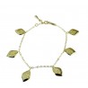 Chain bracelet with diamond-shaped pendants BR998G