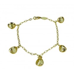 Bracciale catena con ciondoli pendenti sfinestrati BR999G