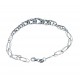 Gradient chain bracelet with shiny oval links BR987B