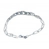 Bracelet chaîne dégradé avec maillons ovales brillants BR987B