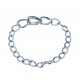 Bracciale catena a scalare con maglie ovali lucide BR988B