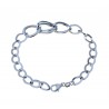 Gradient chain bracelet with shiny oval links BR988B