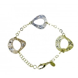 bracciale catena con maglie ritorte e traforate ovali BR961BCR