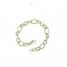 Bracciale catena con maglie ovali con greca incisa BR931G