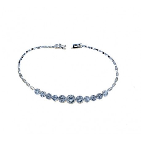 Bracciale catena con pavè di zirconi a scalare BR1160B