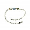 Bracciale con ovalino zirconato e maglie lucide e ritorte BR3029G