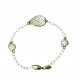 Chain bracelet with twisted and perforated oval links BR960BC