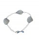 Chain bracelet with twisted and perforated oval links wide BR958B