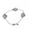 Chain bracelet with twisted and perforated oval links wide BR958B