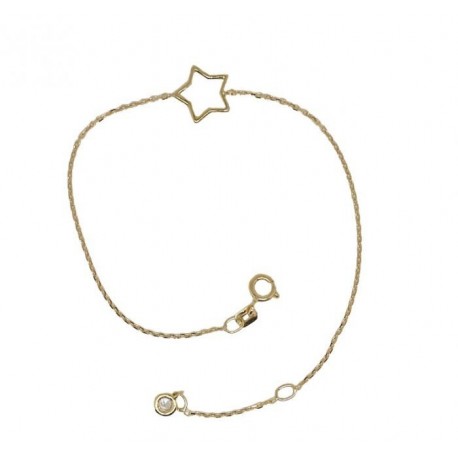 Bracelet with perforated star BR3324G