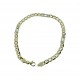 Hollow chain bracelet alternating ingot type link BR740BG