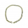 Bracciale catena vuoto maglia tipo lingotto alternata BR740BG