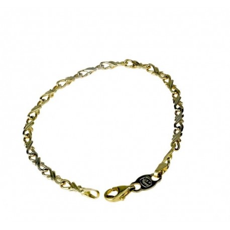 Bracciale catena pieno con maglia occhio di pernice BR758BG