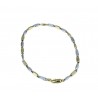 BR878BC white and yellow gold tubular chain bracelet