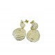 Boucles d'oreilles pendantes cercles ajourés O2207BG