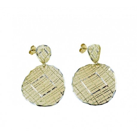 Drop earrings with openwork circles O2209BG