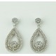 White cubic zirconia drop earrings O2171B