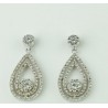 Boucles d'oreilles pendantes zircon cubique blanc O2171B