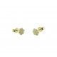 Boucles d'oreilles patch pavé de zircons cubiques hexagonaux O2156G