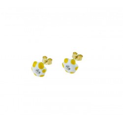 Flower earrings with enamel O2306G