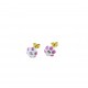 Flower earrings with enamel O2307G