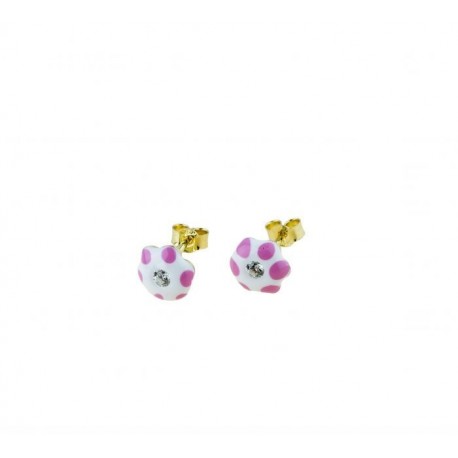 Boucles d'oreilles fleur avec émail O2307G