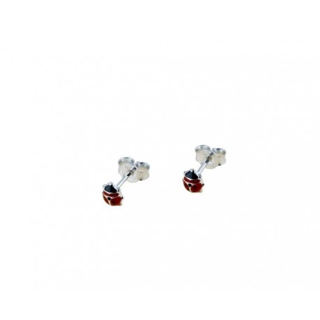 Boucles d'oreilles coccinelle avec émail O2311B